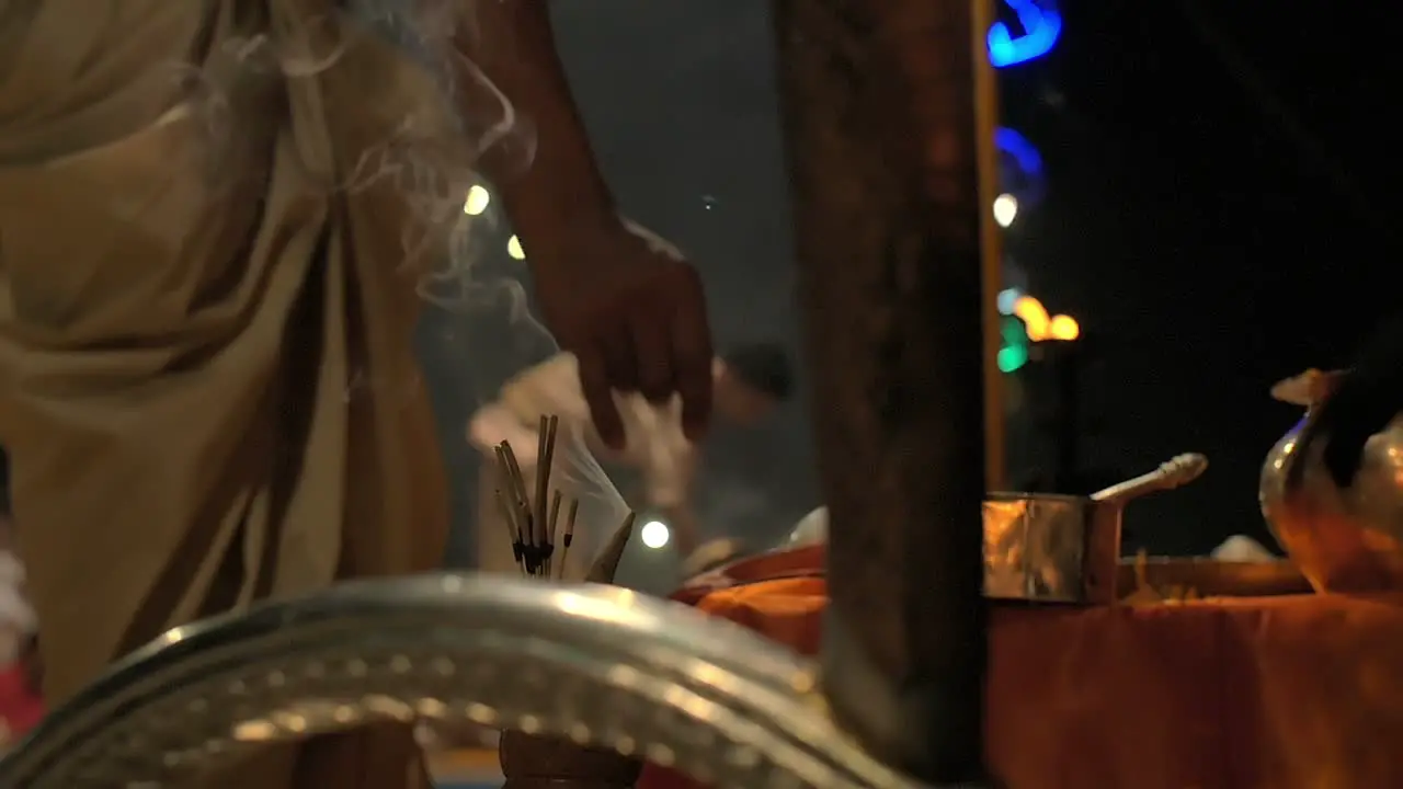 Incense Burning at Ganga Aarti Ceremony