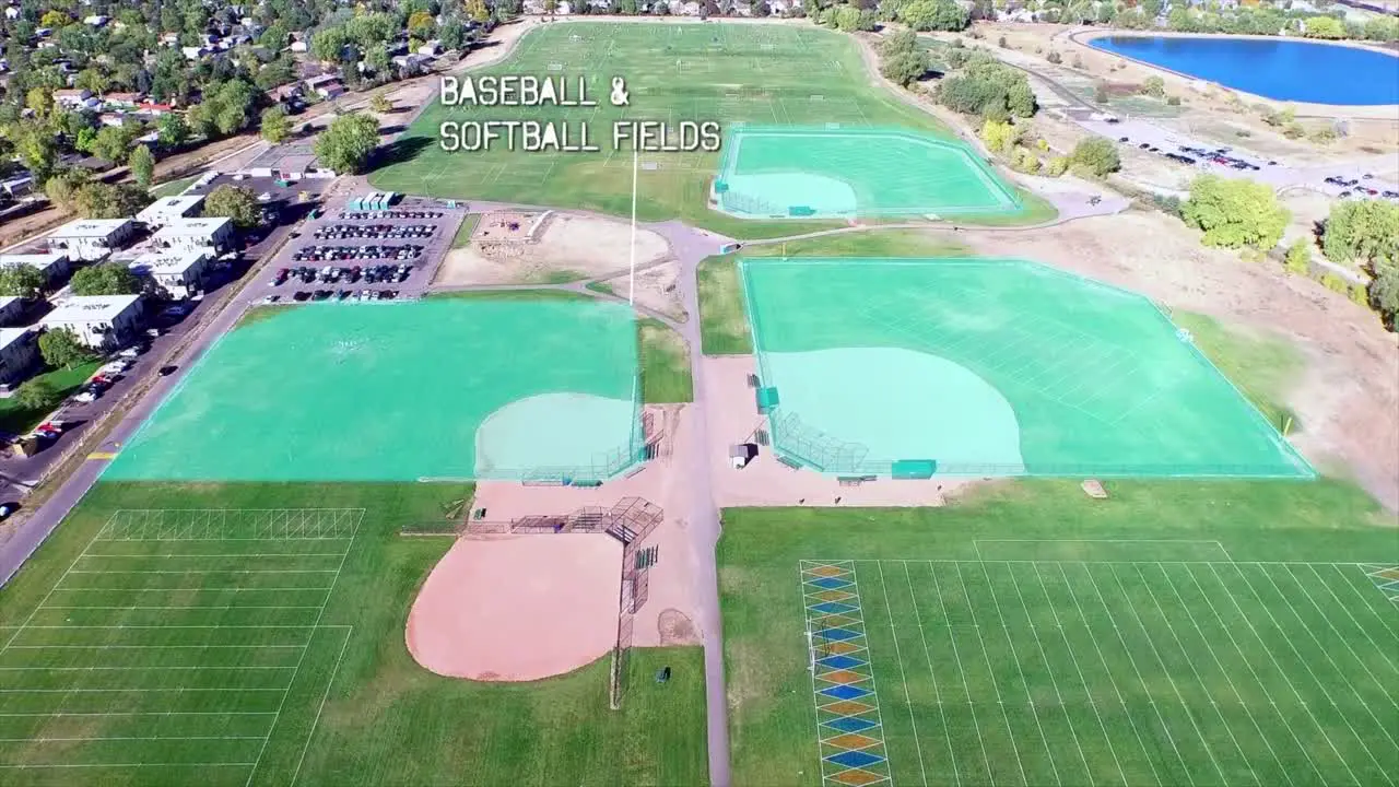 Motion Graphic showing sports complex fields and facility