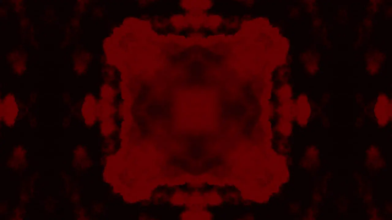 A kaleidoscope effect with some red motion to it