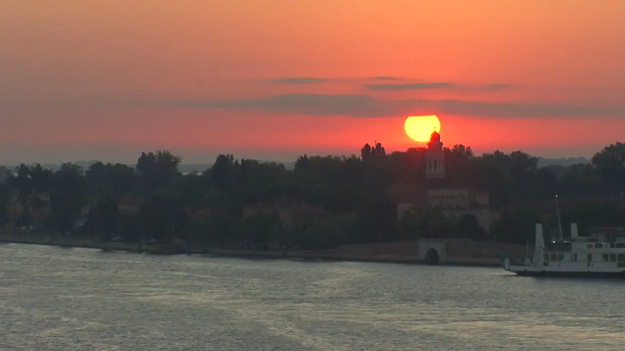 Italy returning to Venice at sunrise