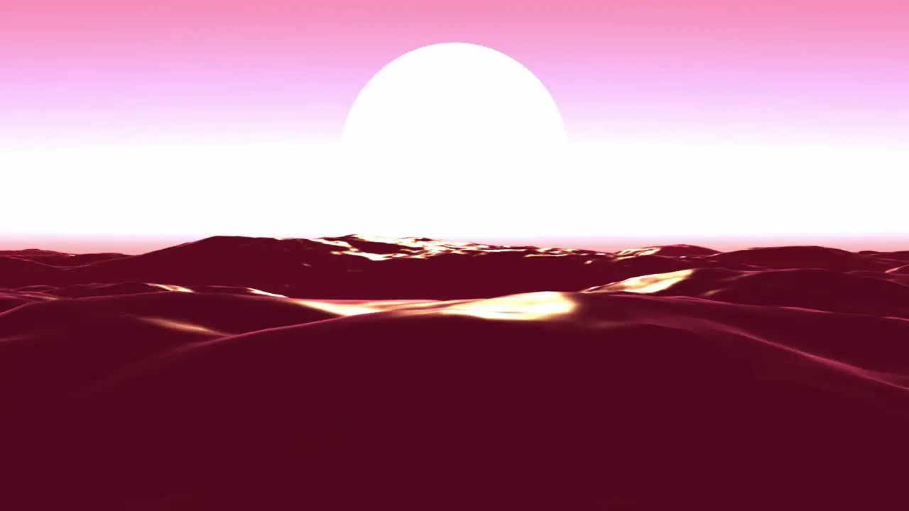 Animated Lucid Ocean Sunrise Scenery Pink