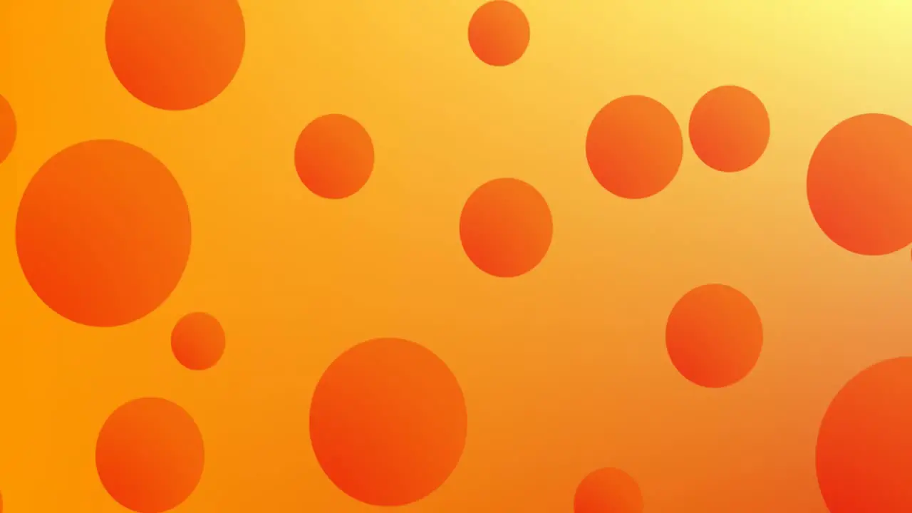 Animation of retro boom text and abstract shapes moving on over orange background