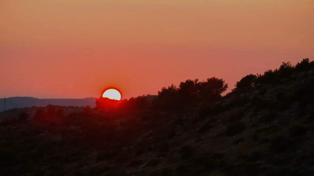 Beautiful Sunset Over Mountains