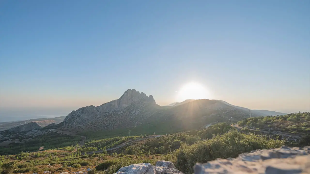 Sunrise time lapse from north cyprus bespamak mountains