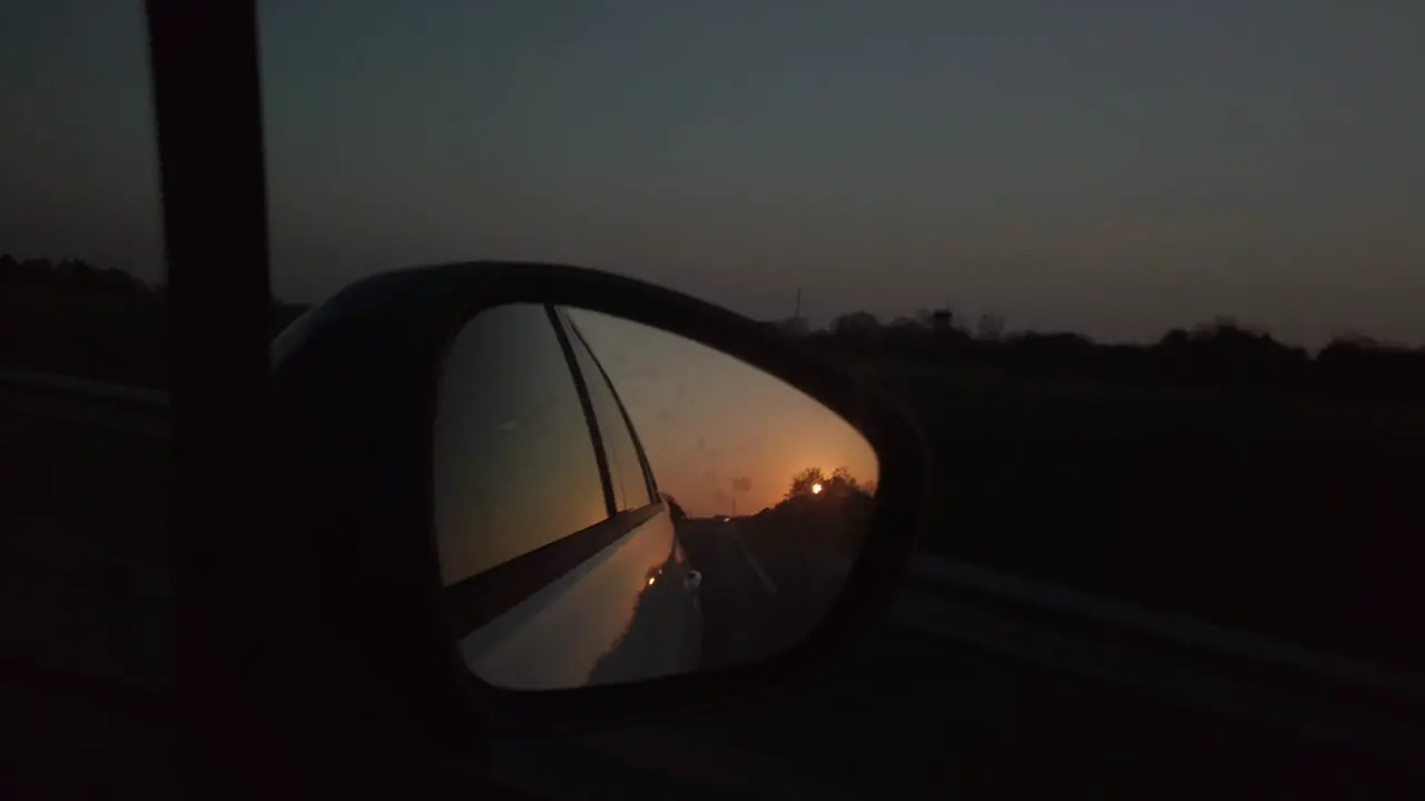 sunset in charente France filmed through the miror