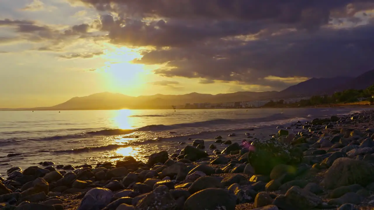 Sunset at Marbella Costa del Sol Andalusia Spain