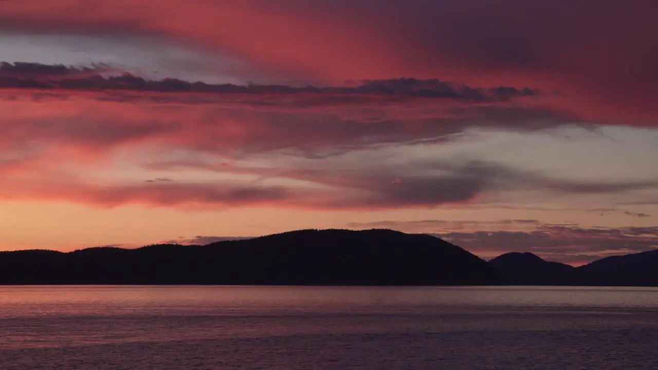 Amazing Sunset View In Washington State USA panning wide shot