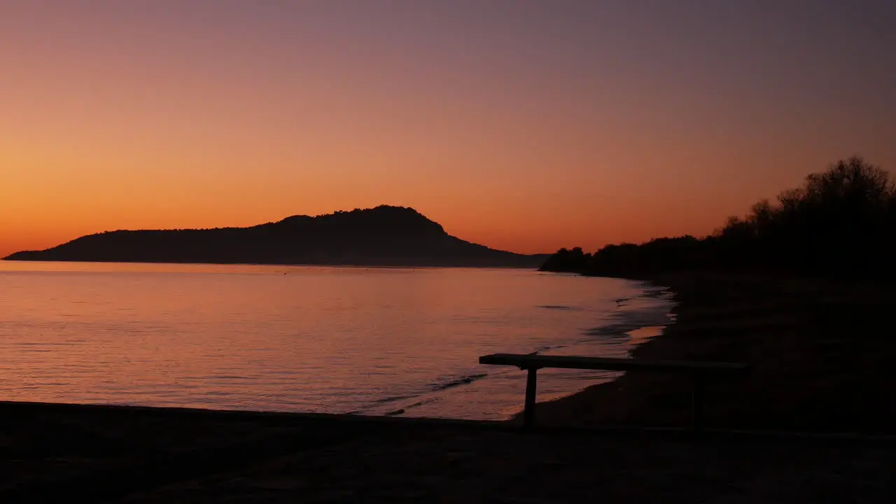 Epic shot of a golden sunset in Greece