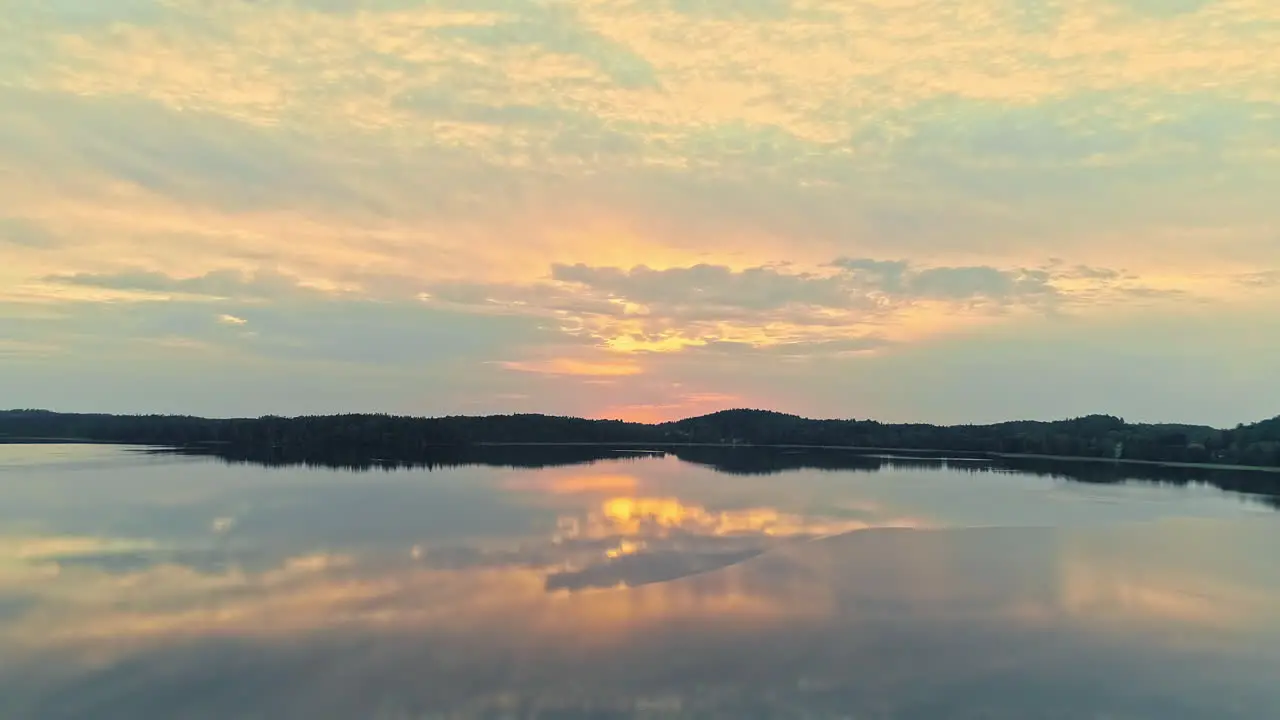 Drone shot of lake and nature in Adazi Municipality in Vidzeme Latvia