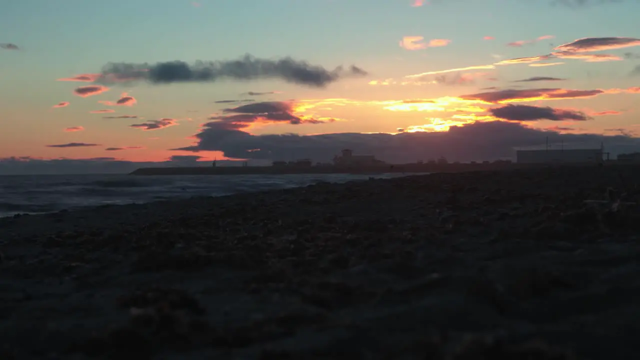 Smooth beach timelapse after sunset