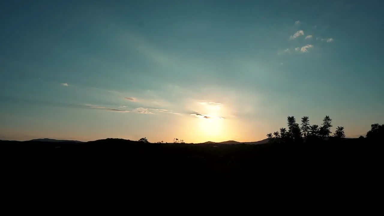 Peaceful Scenery Of Sundown Over Hills In Village Near Valencia Spain