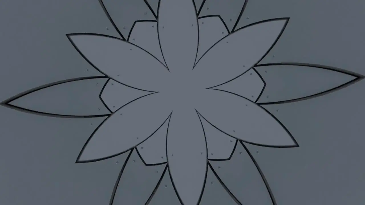 Animation of marijuana leaf forming and disappearing on grey background