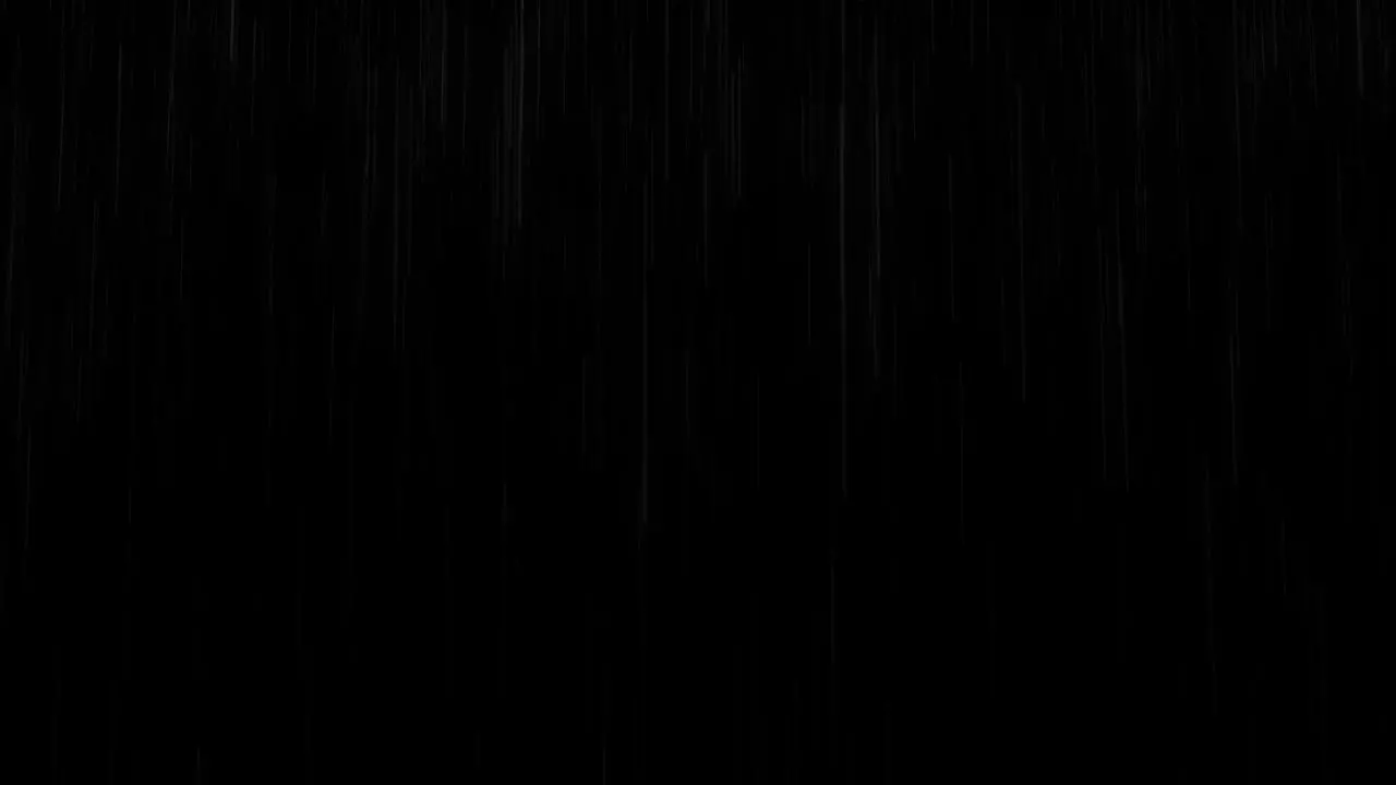 Animation of fast falling rain drops using an alpha matte you can control the visibility of the rain elements allowing them to blend smoothly with the black background