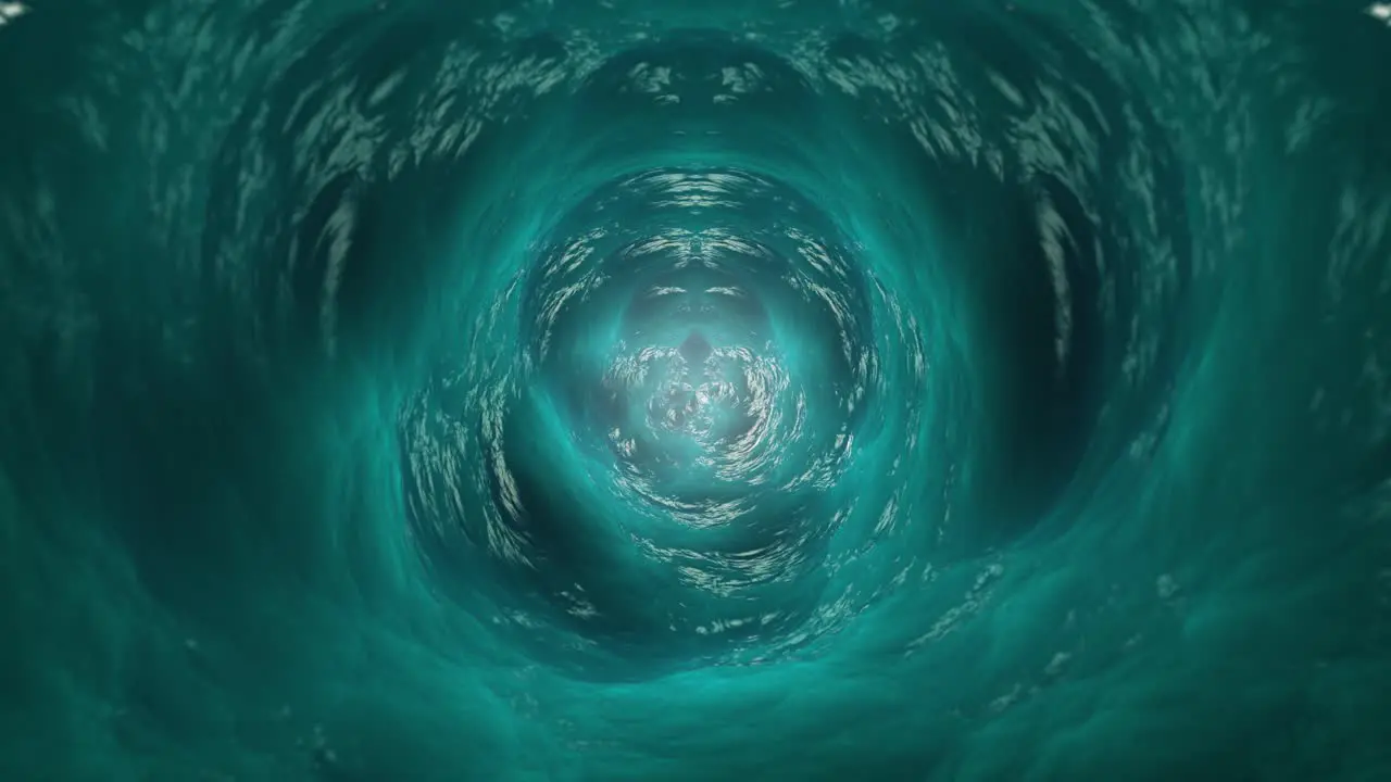 Ocean Water Vortex With Blue Waves Seamless Loop Animation