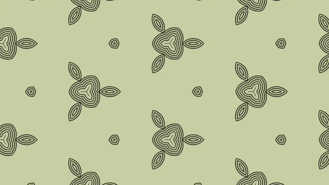 Animation of shapes popping and fading on beige background