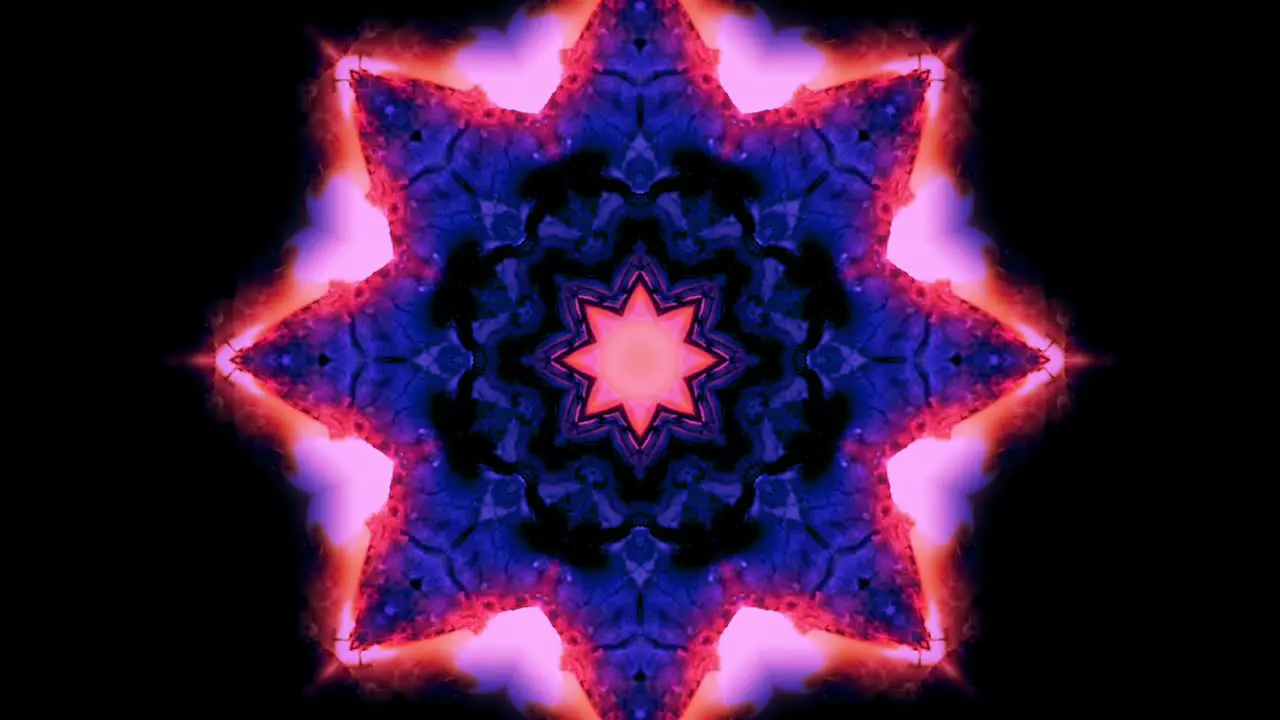 Blue star covered in purple fire
Kaleidoscope art