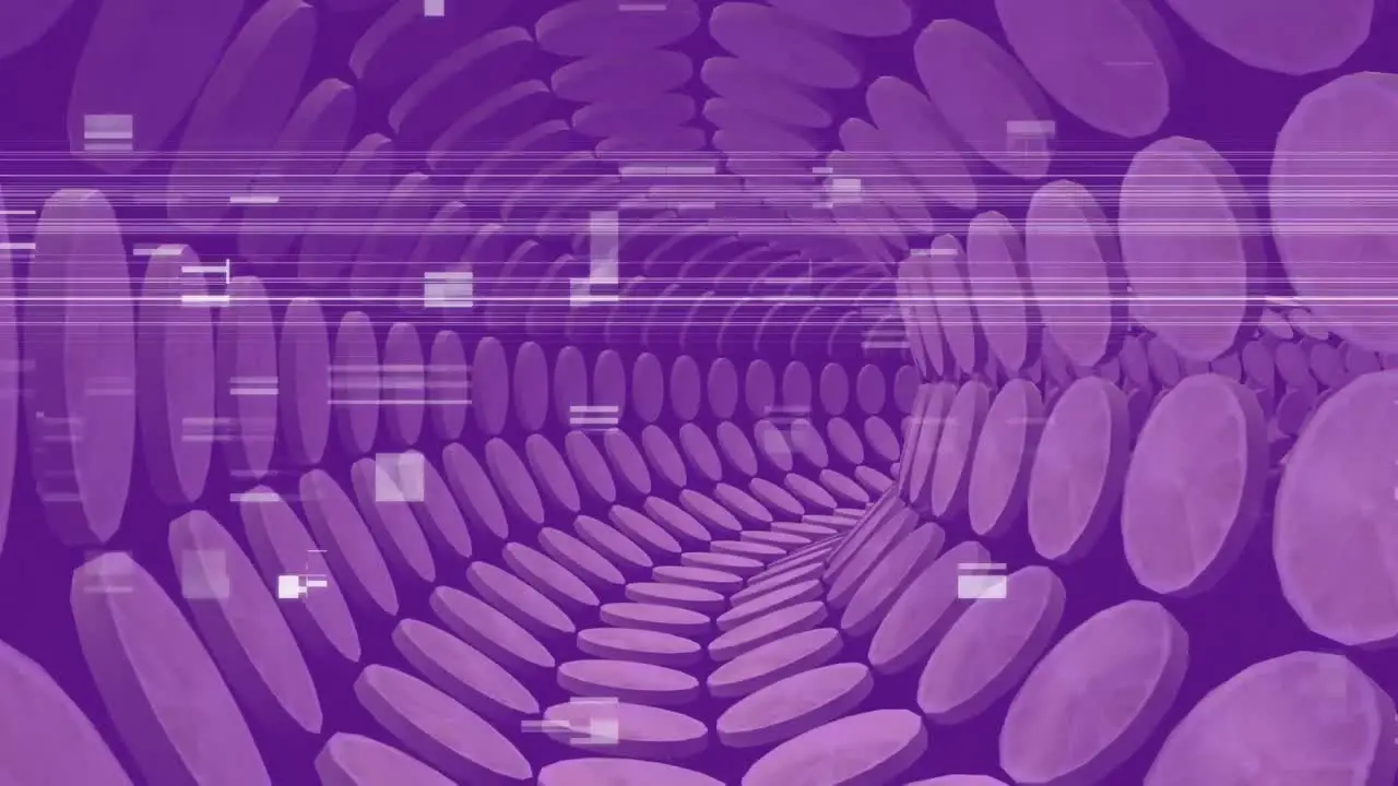 Static and a purple tunnel