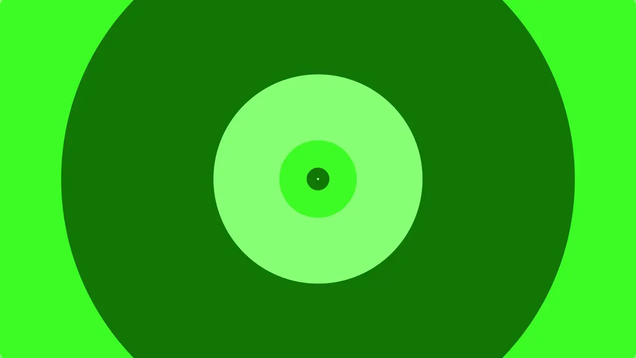 Optical illusion circle shape animated background motion design graphic tunnel visual effect colour lime green