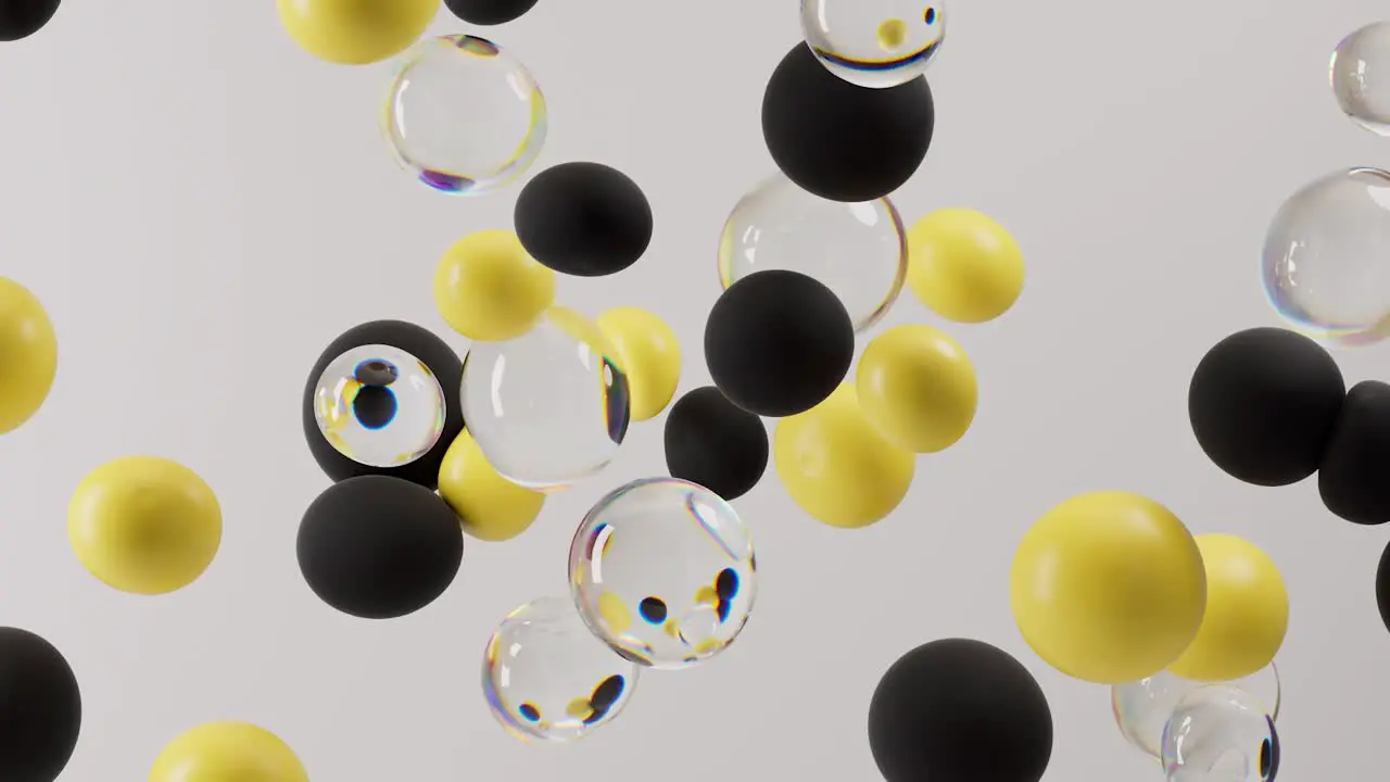 Floating Soft Round Bodies Loop Animation Serene and Engaging Visuals in 4K