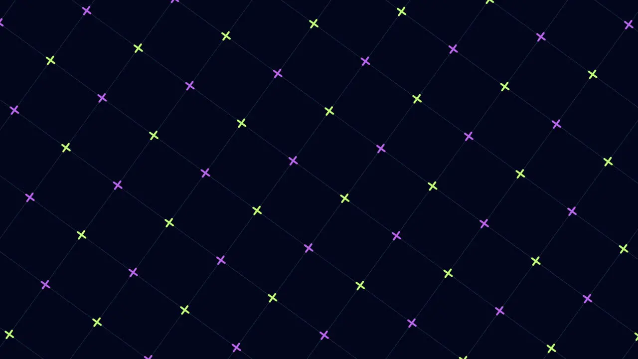 Vibrant grid green and purple lines on black background