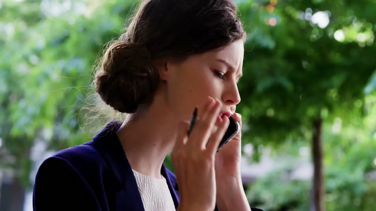 Woman talking on mobile phone