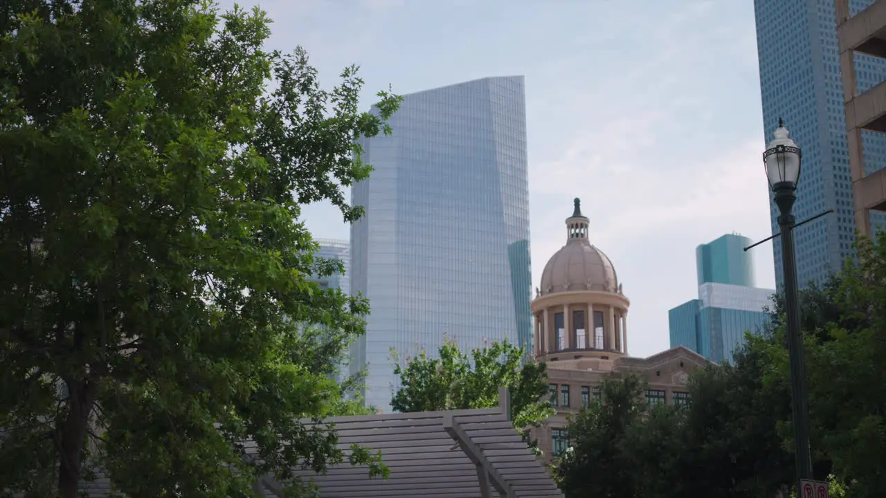 View of the Historic 1910 Harris Country Courthouse in downtown Houston