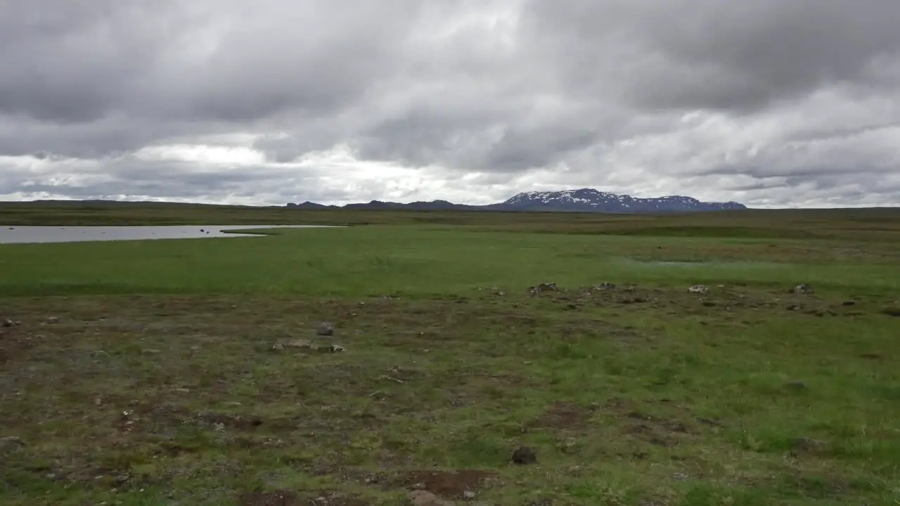 Iceland Plain Under Cloudy Sky