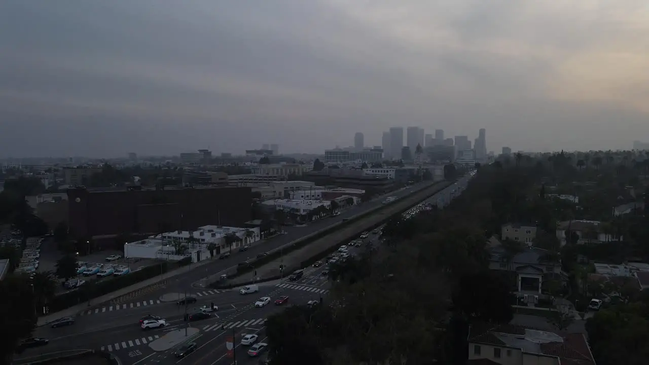 century city and Beverly Hills aerial view