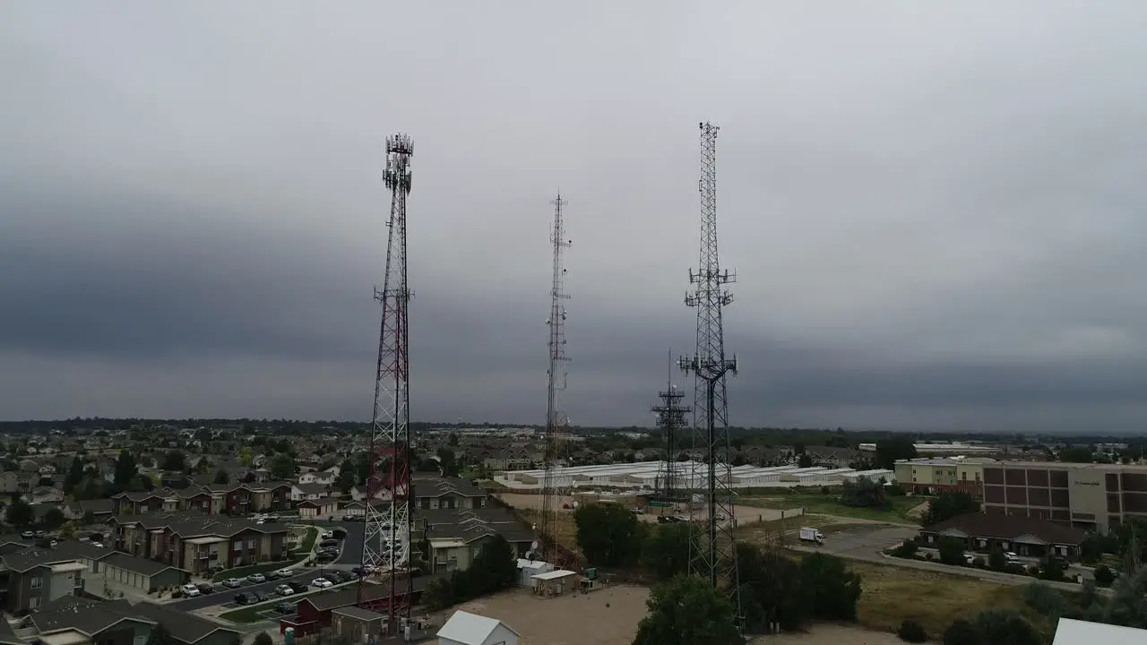 Drone flight showing Radio Towers