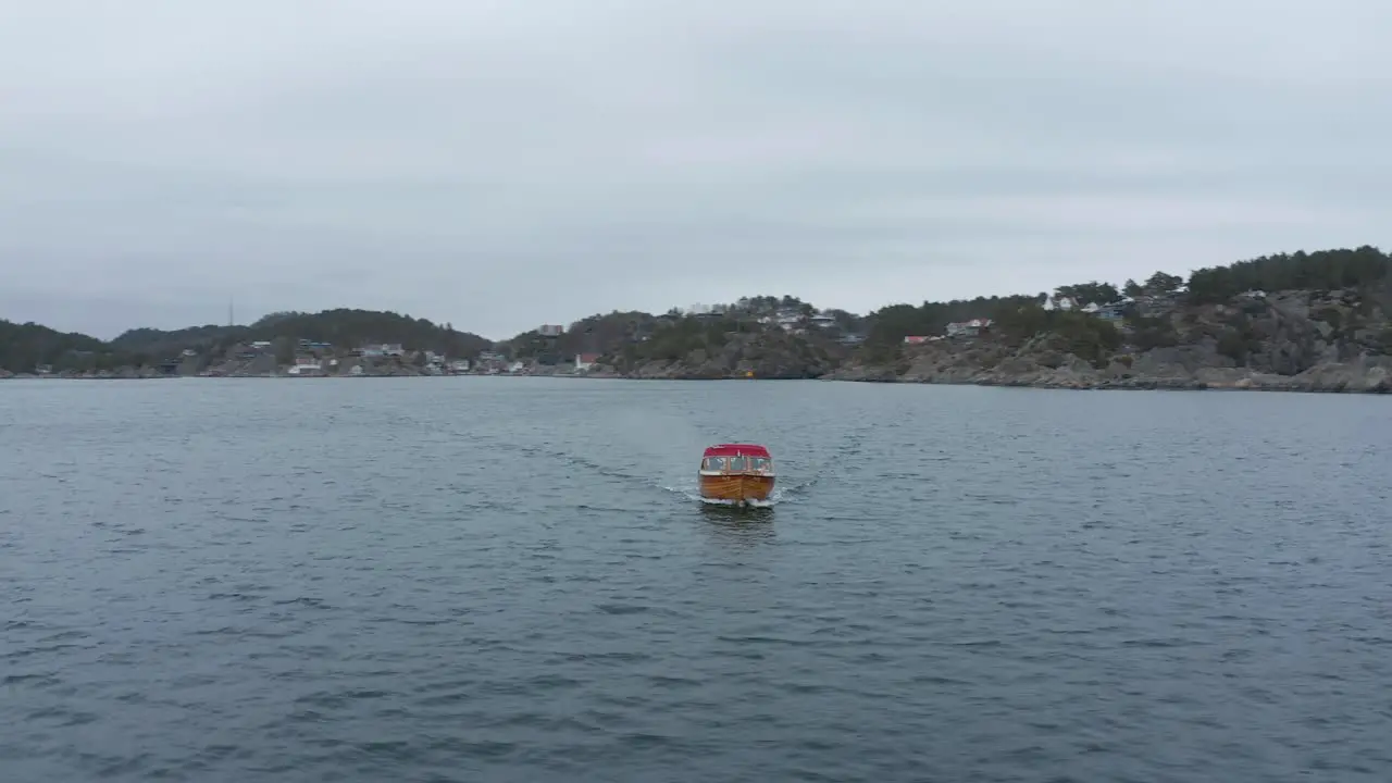 Old wooden boat in the Norwegian waters