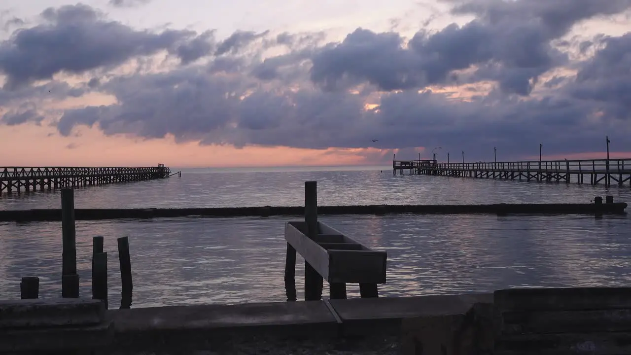 Cloudy sunrise over Rockport Texas