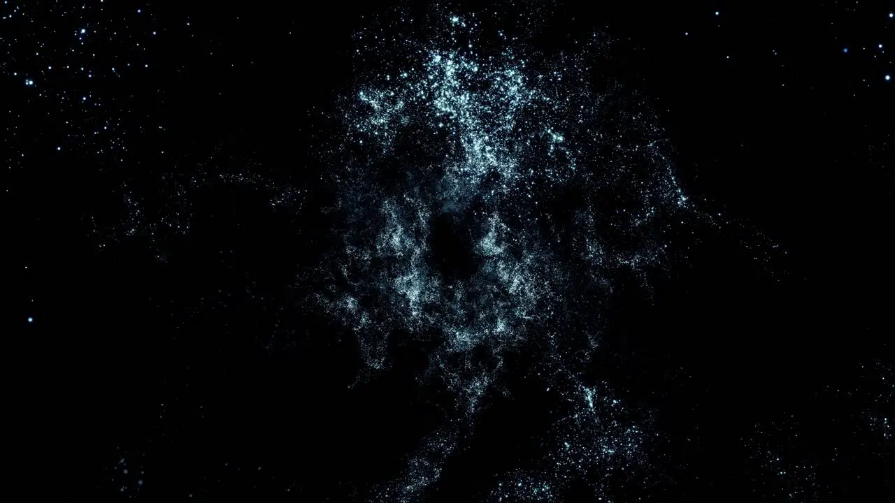 Reverse View Traveling Through Star Fields In Space (Loop)