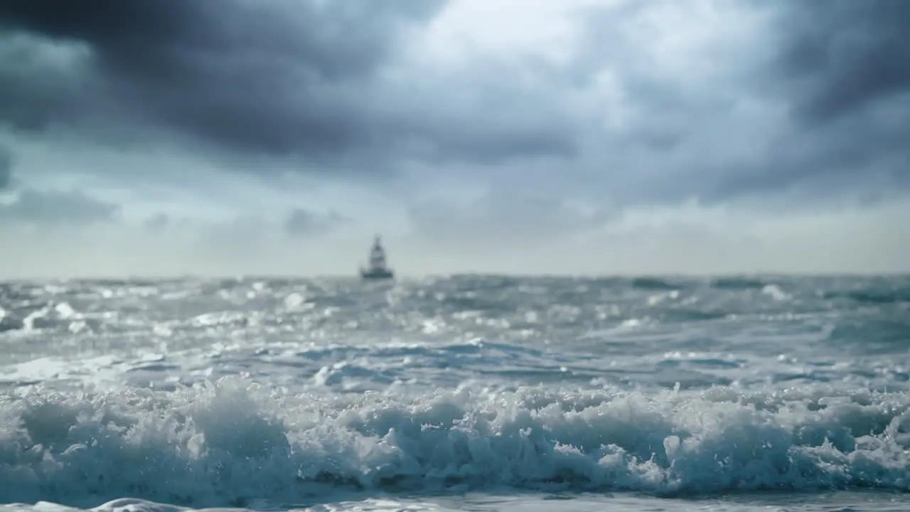 Close up of waves reaching the beach