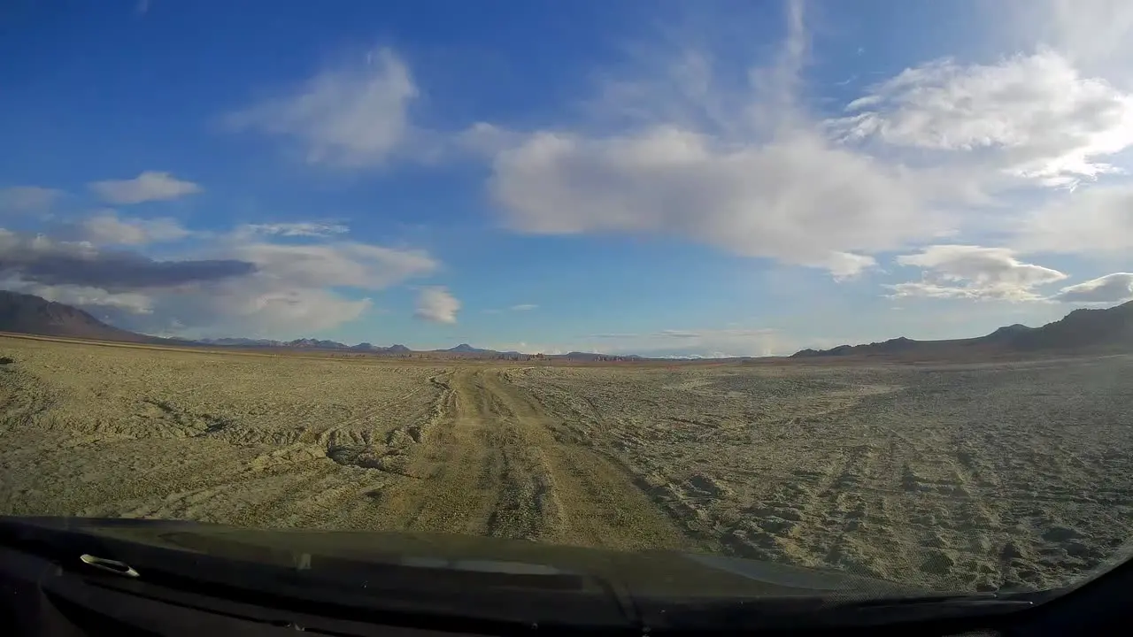 driving through Mojave desert off-roading