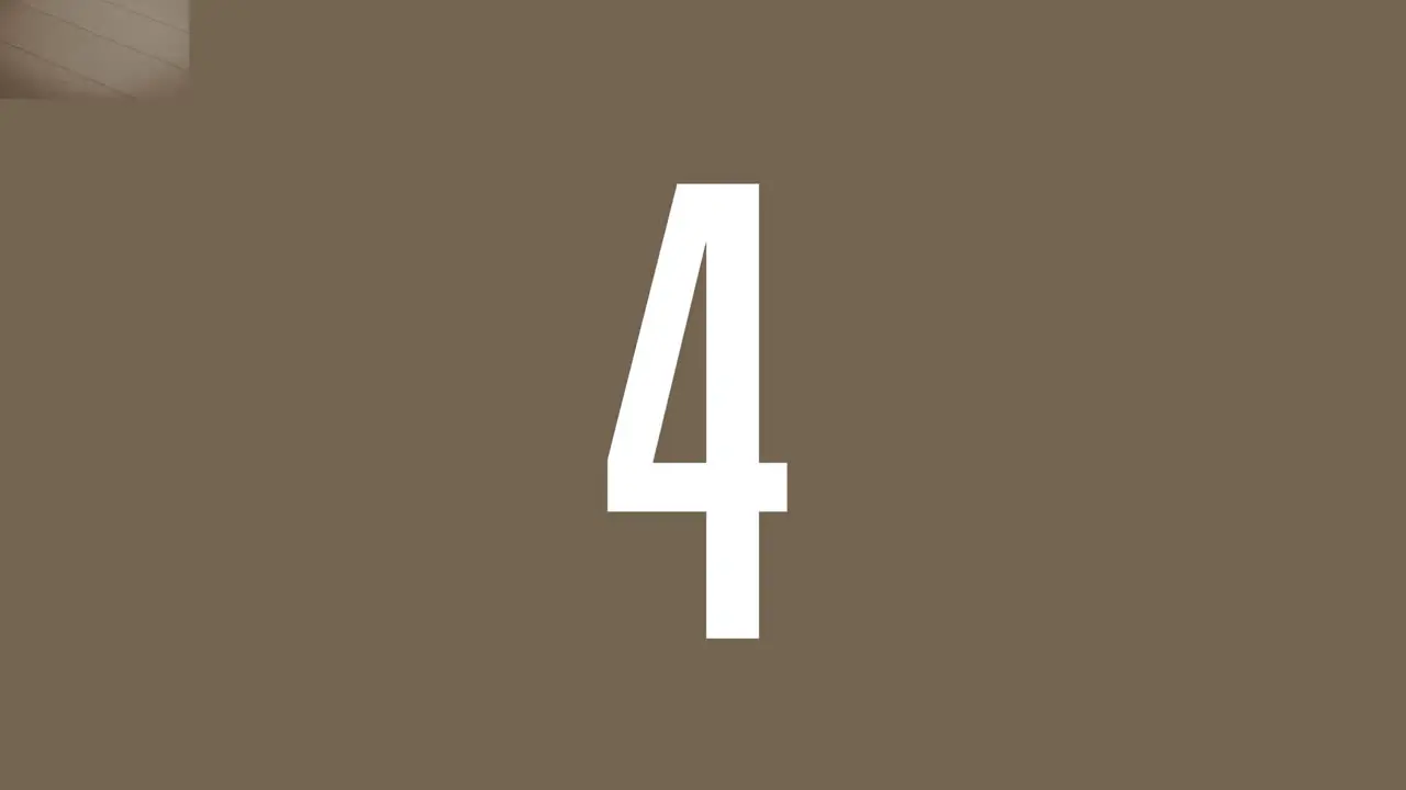 Animation of countdown on brown background