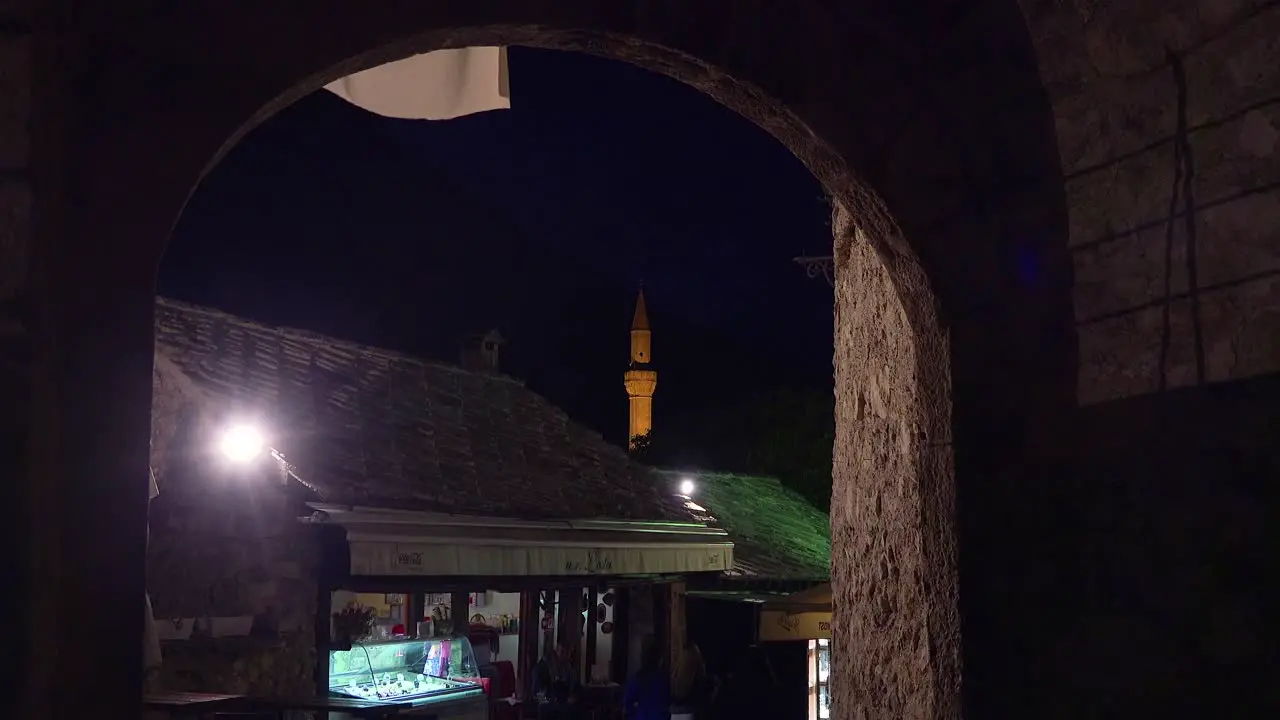 Nighttime in Mostar Bosnia Herzegovina