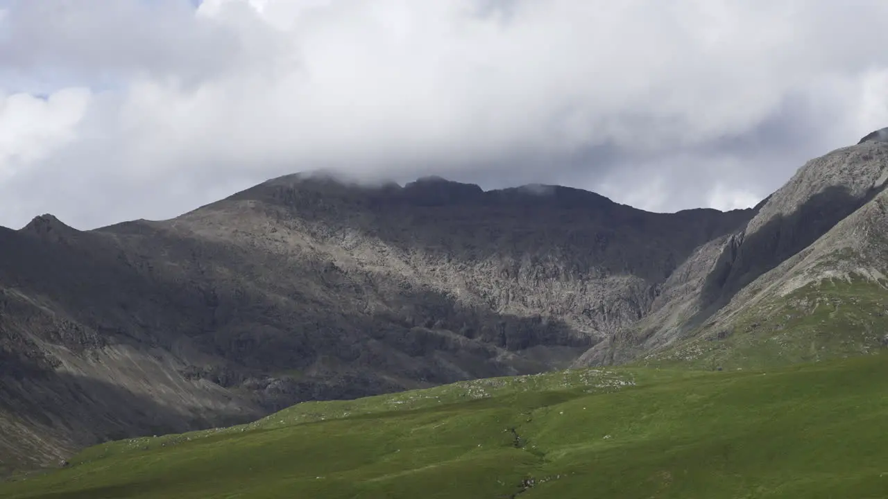 Time-lapsed Clouds Over Mountain On Isle Of Skye 4K