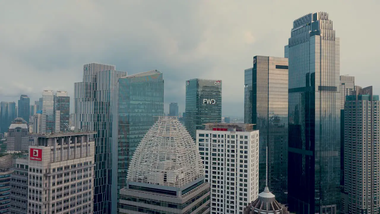 Wide Shot of Tall Buildings in Jakarta 