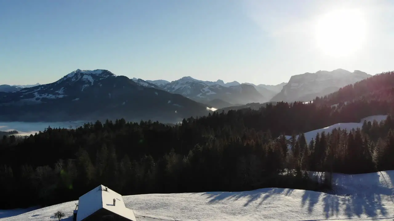 amazing winter landscape in Bregenzerwald Vorararlberg Austria