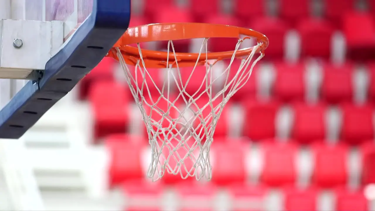 Short shot of basketball basket