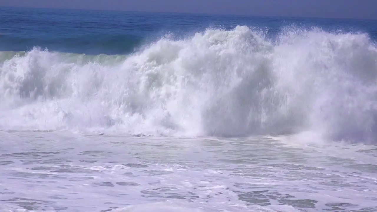 A large storm in Southern California causes a huge swell and crashing surf 3