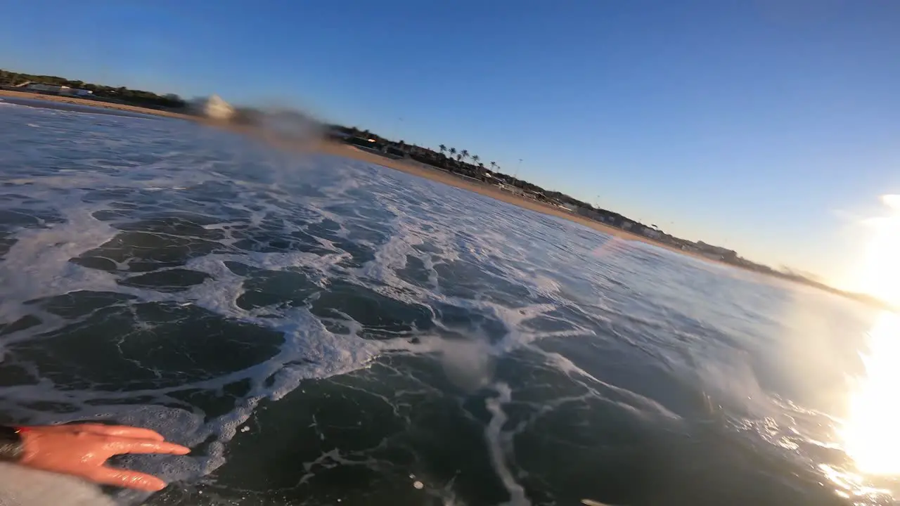 Strong and perfect roundhouse in the best waves of Portugal Carcavelos beach