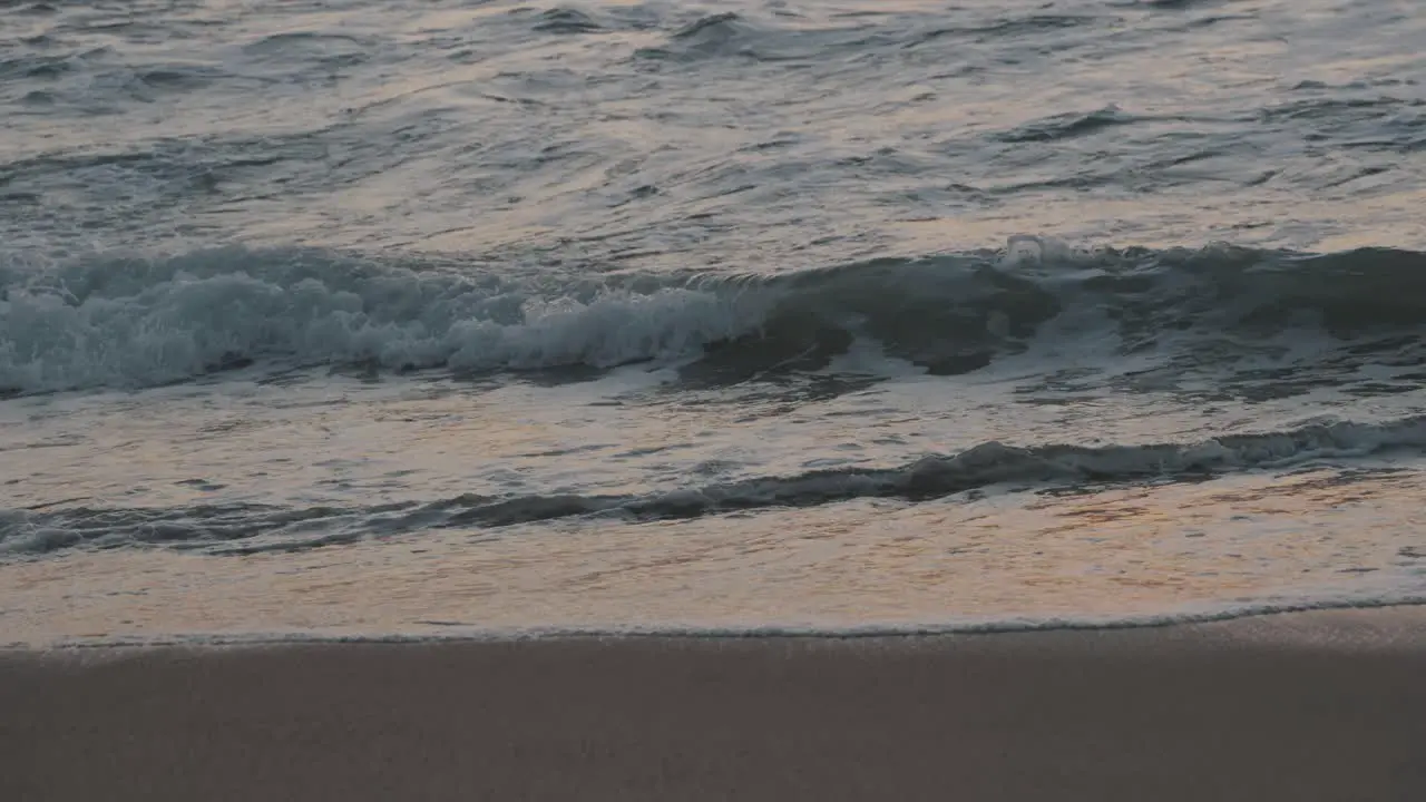 Waves of the pacific ocean in sandy beach of La Punta Mexico