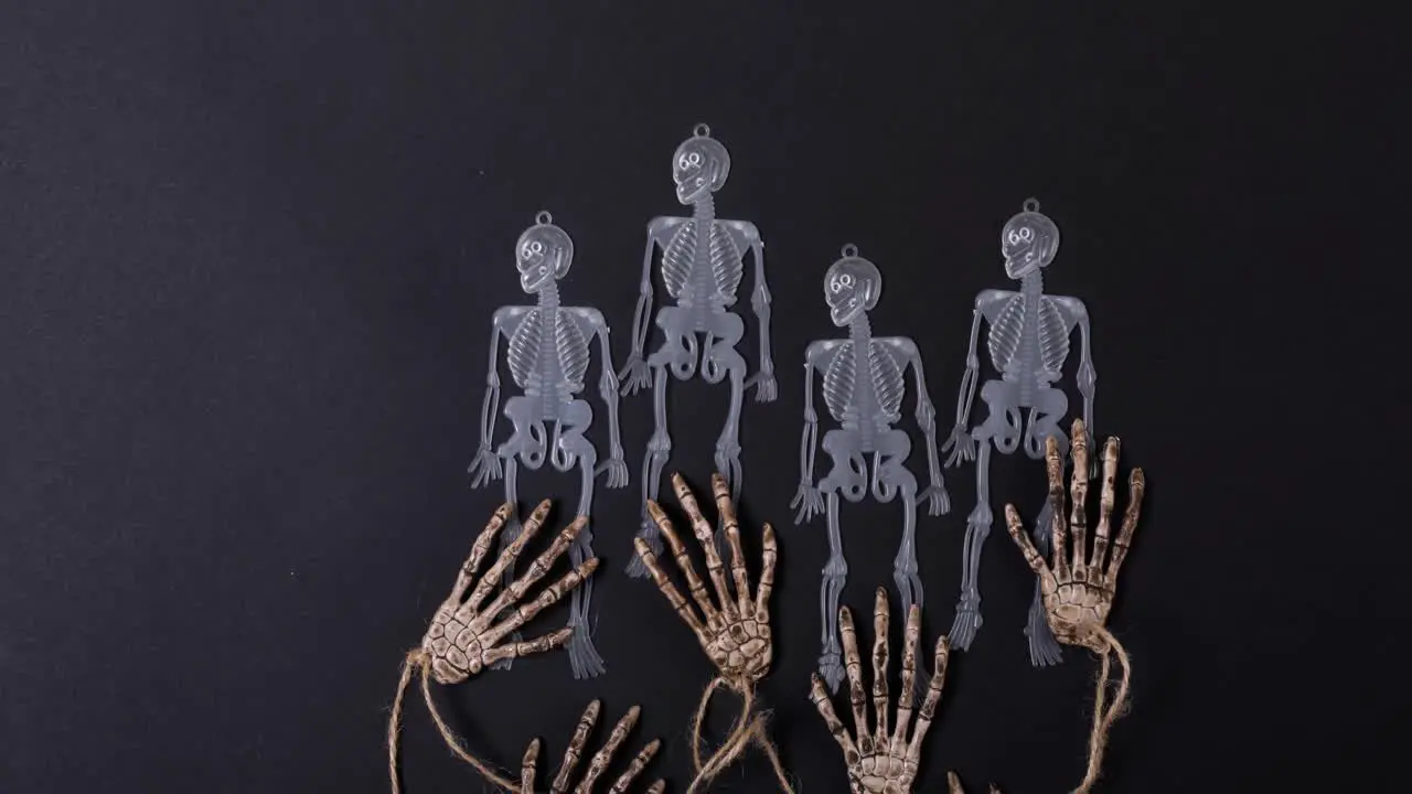 Animation of skeletons on black background