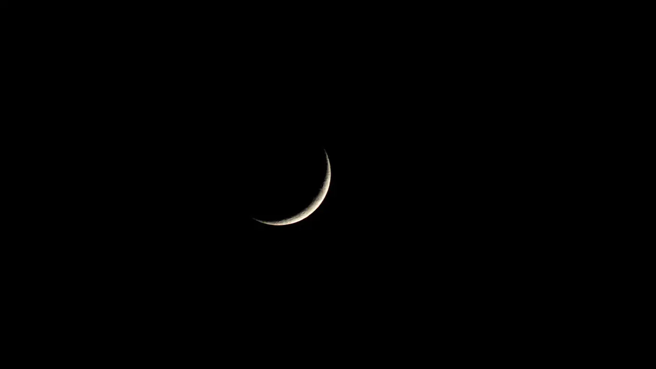 Waxing Crescent Moon At Night static