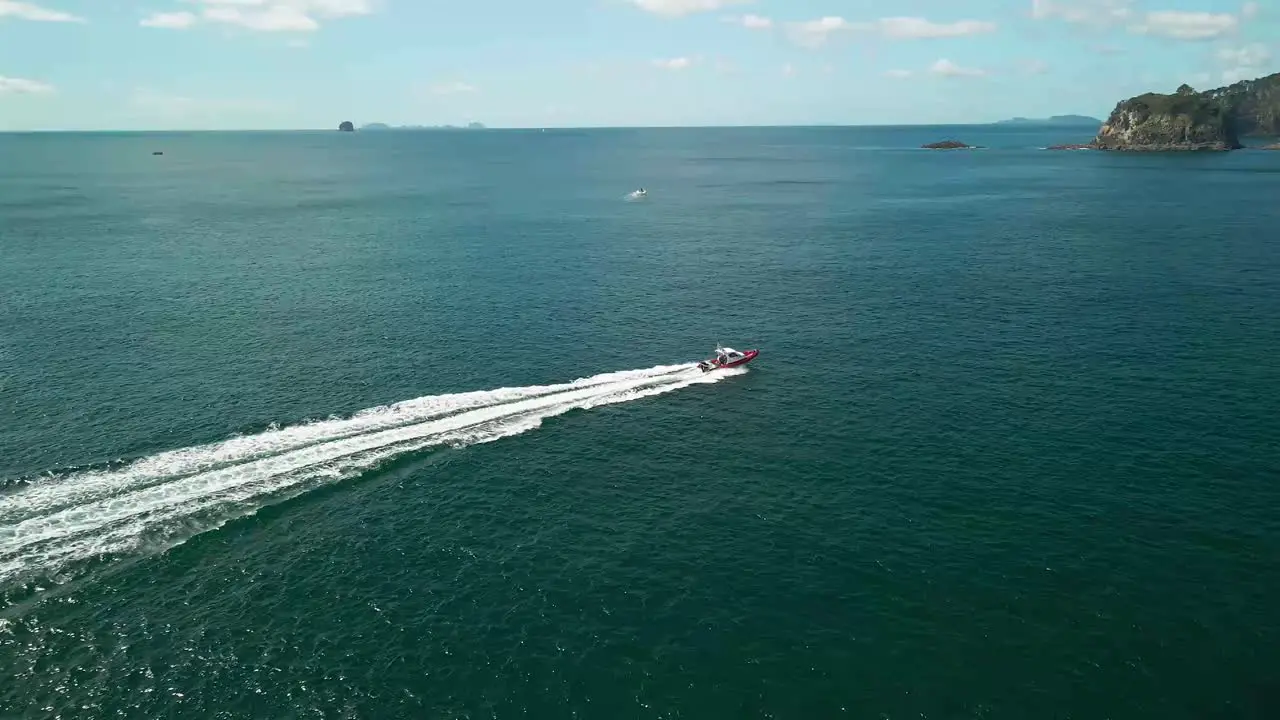 Fishing boat gliding through the waters