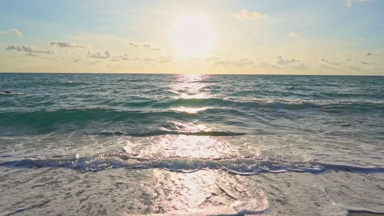 Slow-motion of the surf coming toward the camera