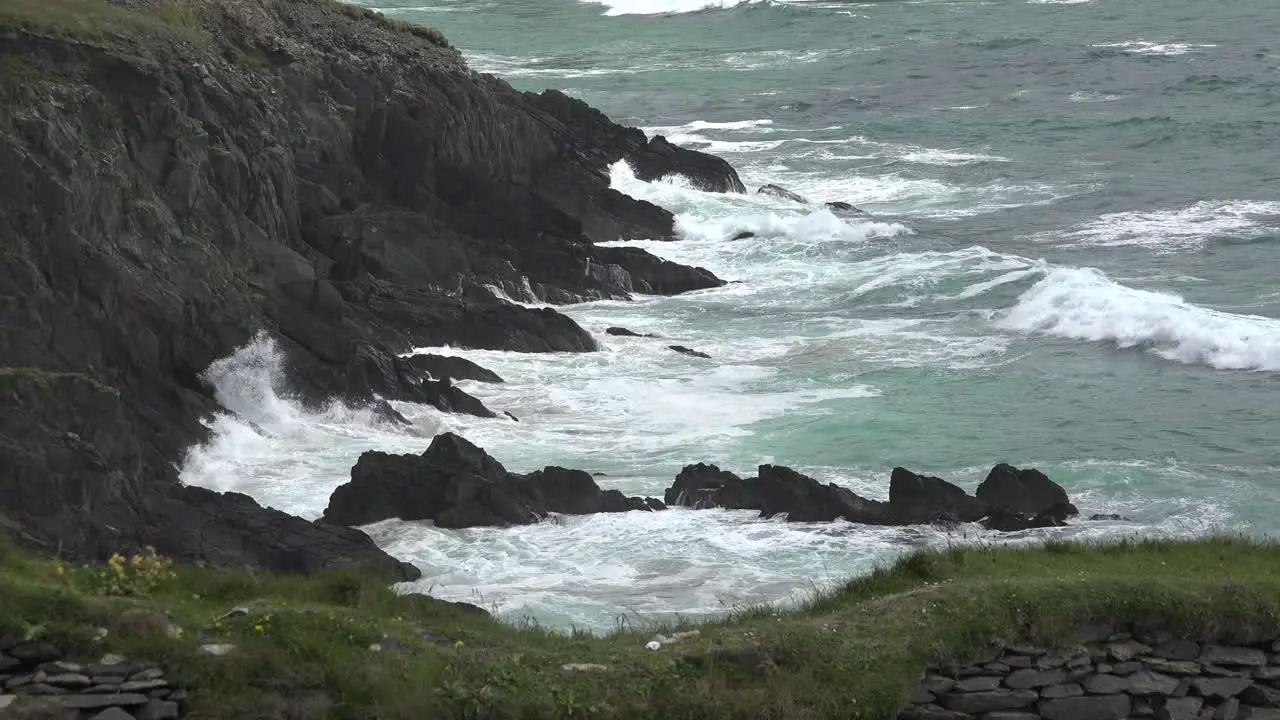 Ireland Dingle Peninsula Waves On Rocks