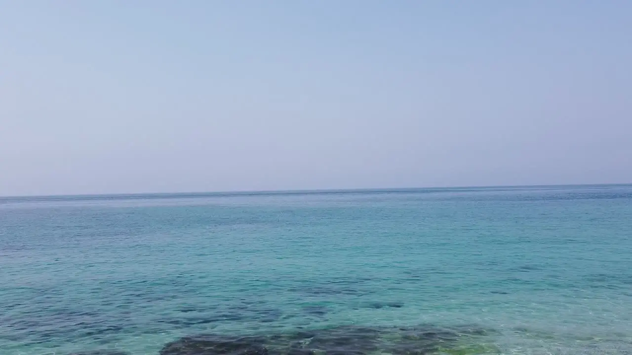 Drone shot of rocky beach in Oman