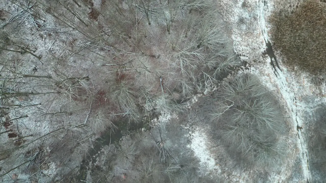 Overhead Shot Of Dried Land Under Rain Warren Ohio USA